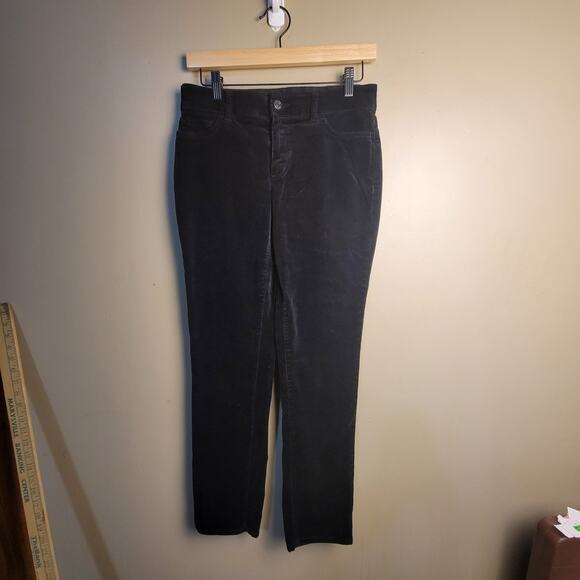 chaps Black Corduroy Pants Womens 4 Cords Straight Leg Favorite Fit - Picture 1 of 9
